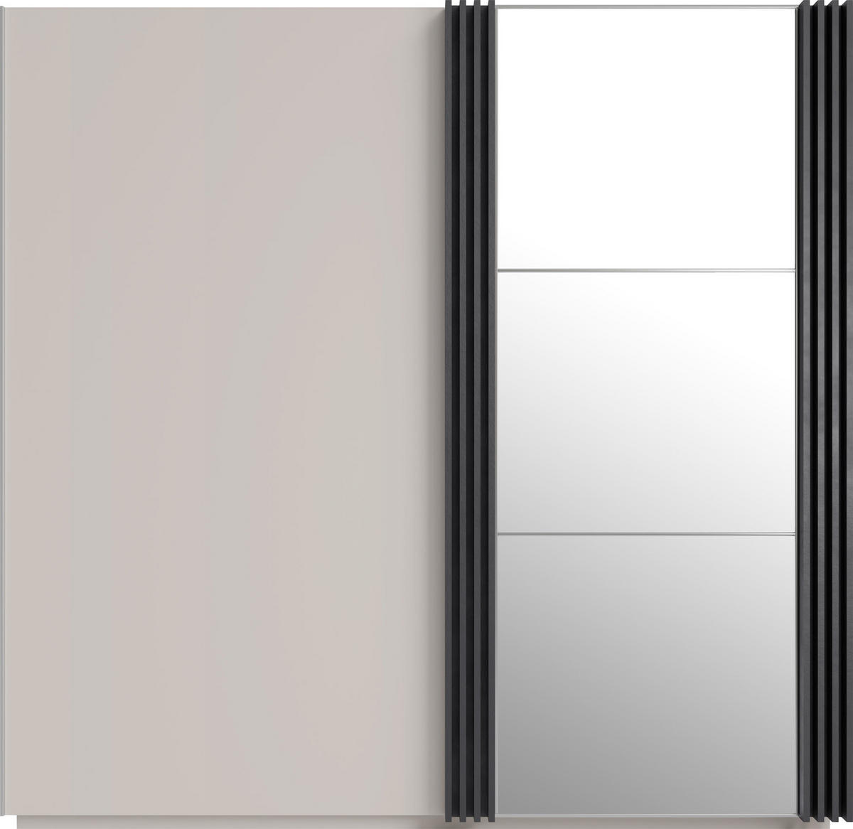 SCHWEBETÜRENSCHRANK PUNTO 215/210/61cm -türig mit Spiegel Kaschmir - Kaschmir, Holzwerkstoff (215/210/61cm) - MASSENO