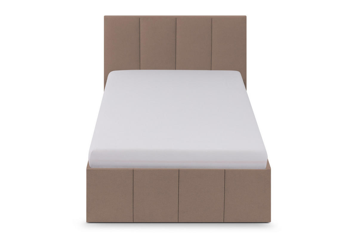 POLSTERBETT Dalas Sahara 120 x 200 x 40 cm Stauraum Mit hochwertiger Matratze H2 (bis 100 kg) und Lattenrost - Sahara, Holz (120/200cm) - Halmon Schlafkomfort Betten 