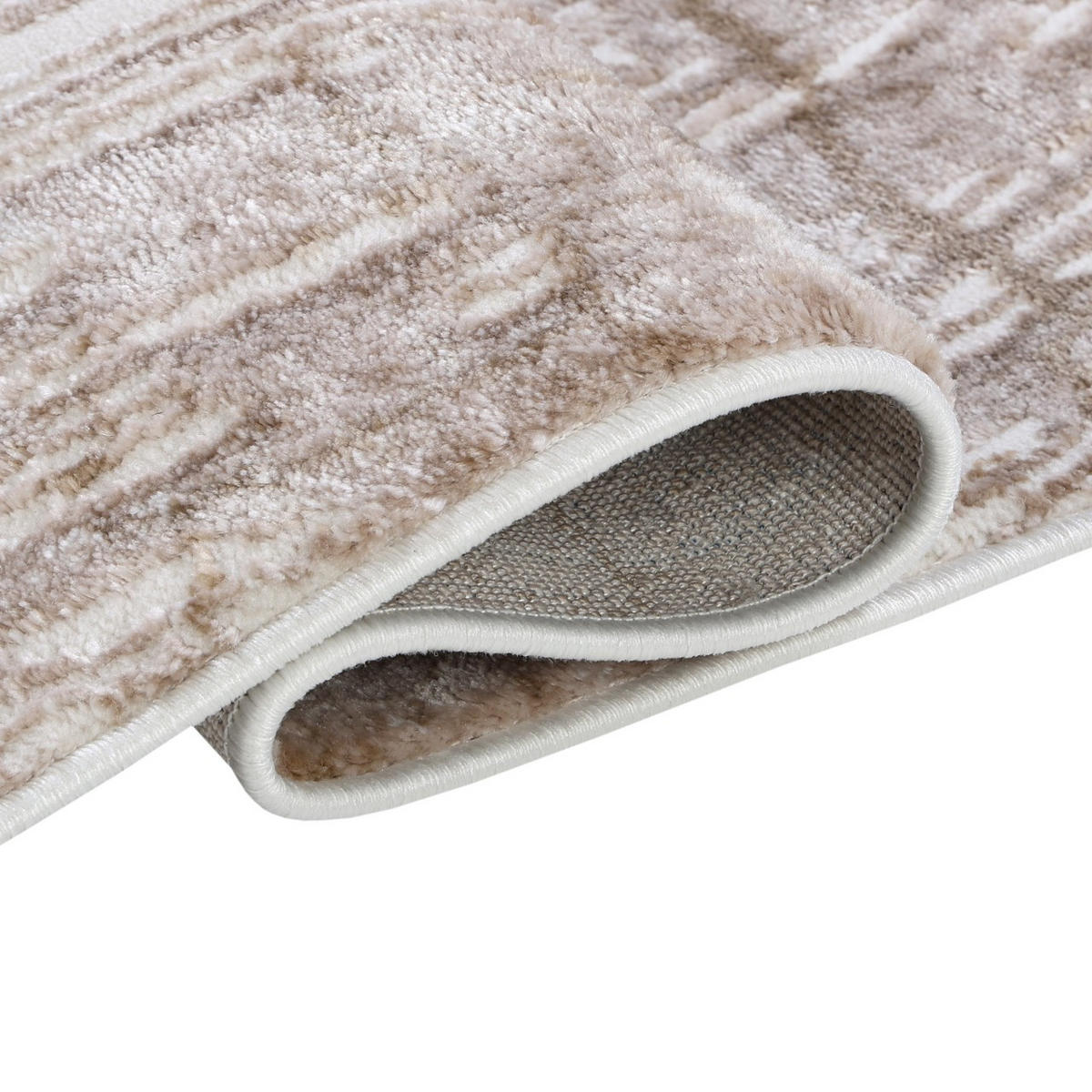 KOBEREC béžový hnedý krémový - 140 x 200 cm - béžová, textil (140/200cm) - Mazovia