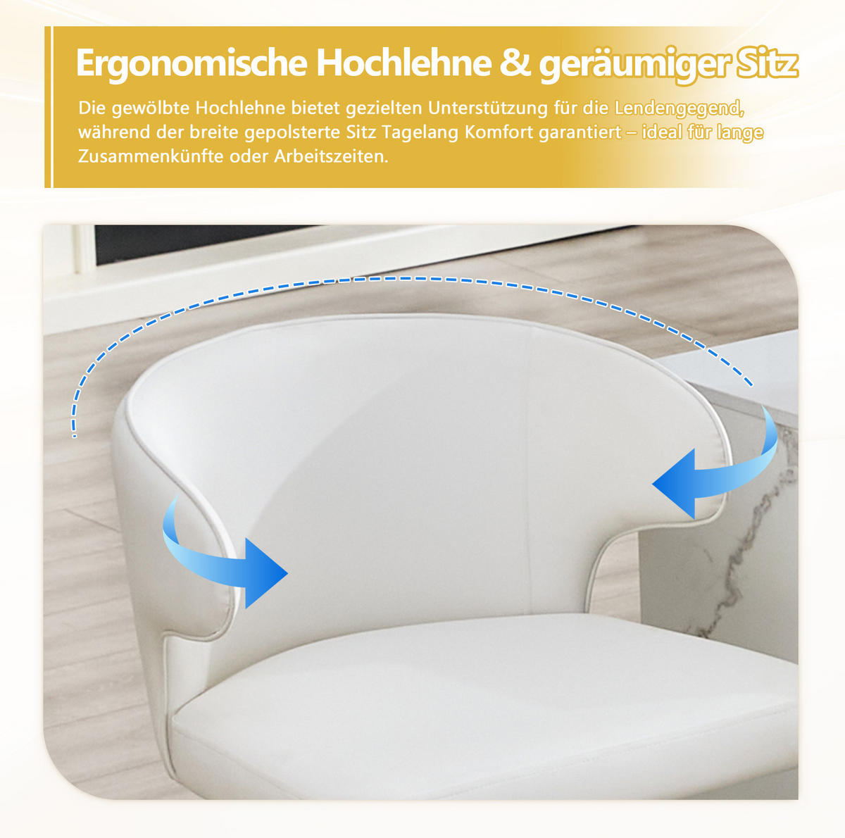 BARHOCKER Höhenverstellbar 360° Drehbar mit Rückenlehne und Fußstütze - Weiß, Kunststoff (45/110/49.7cm) - MIVRAY