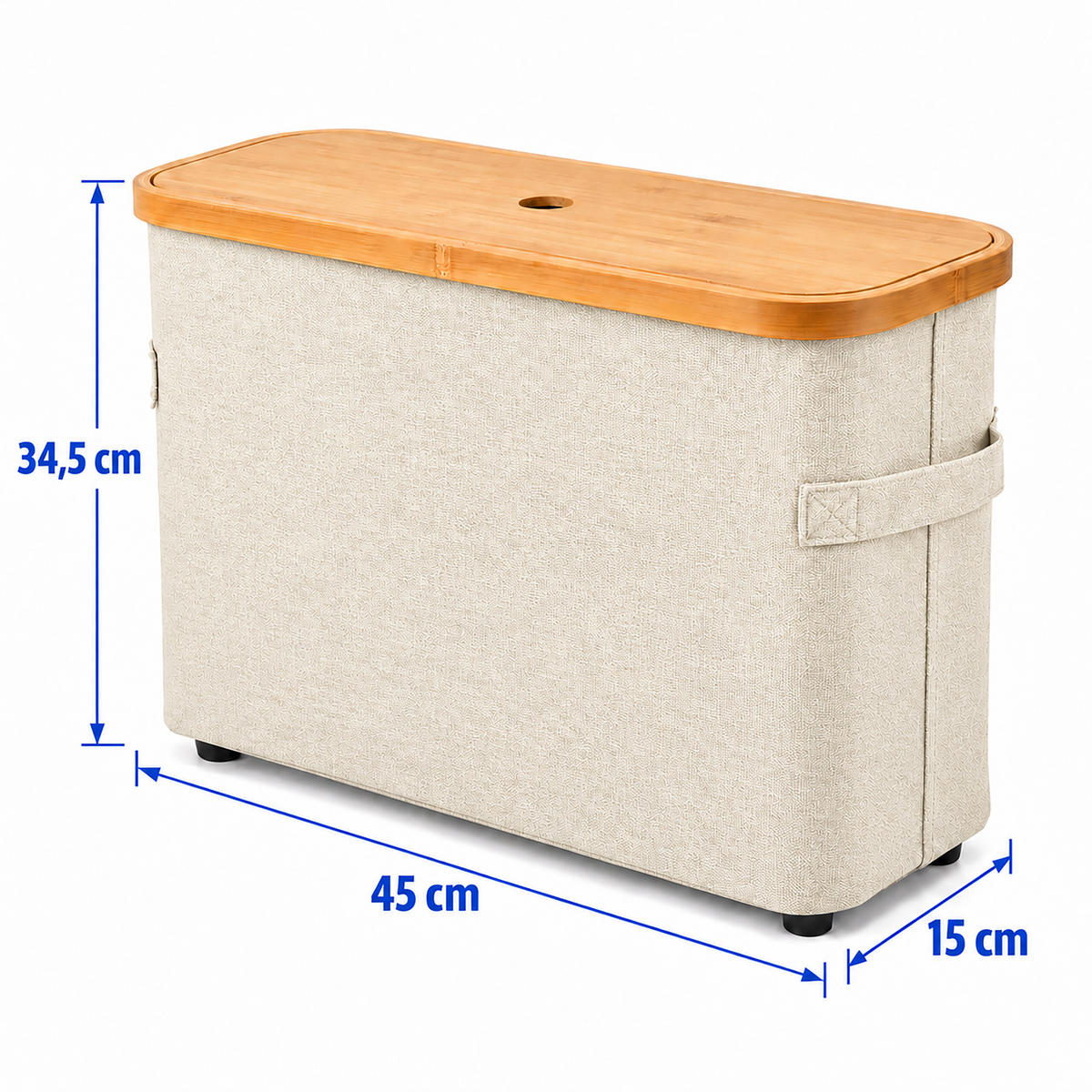 TOILETTENPAPIERBOX Beige Bambus 12 Rollen - Beige, Holz/Kunststoff (45/34.5/15cm) - Relaxdays