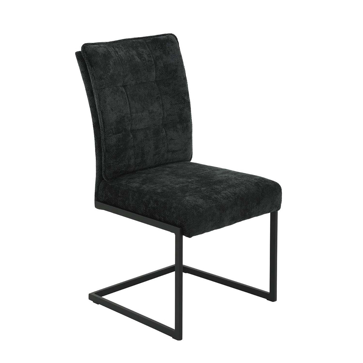 SCHWINGSTUHL 2 Stück Olivia - Anthrazit - Anthrazit/Schwarz, Textil/Metall (52/98/49cm) - Hela Vertriebs GmbH