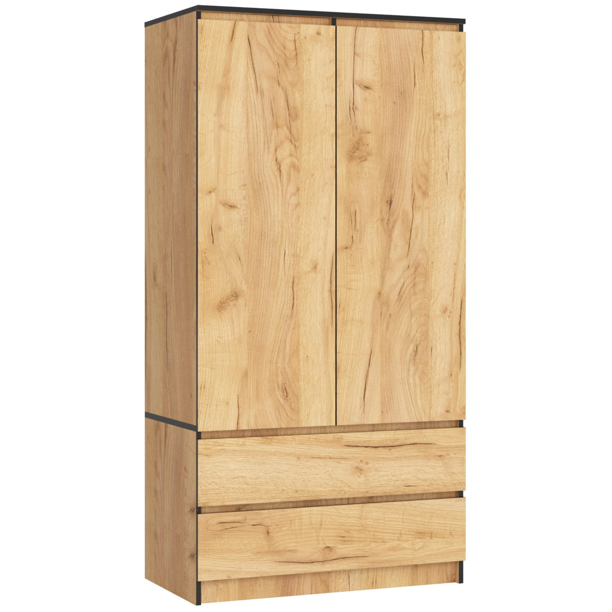 KLEIDERSCHRANK Eichefarben 180x51x90 cm - Eichefarben, Holzwerkstoff (180/180/51cm) - Akord