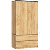 KLEIDERSCHRANK Eichefarben 180x51x90 cm - Eichefarben, Holzwerkstoff (180/180/51cm) - Akord