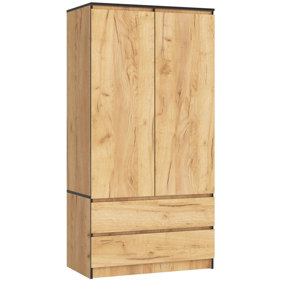 KLEIDERSCHRANK Eichefarben 180x51x90 cm - Eichefarben, Holzwerkstoff (180/180/51cm) - Akord