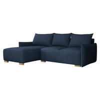 ECKSCHLAFSOFA Focus L - Blau/Naturfarben, Holz/Textil (240/155cm) - MIRJAN24