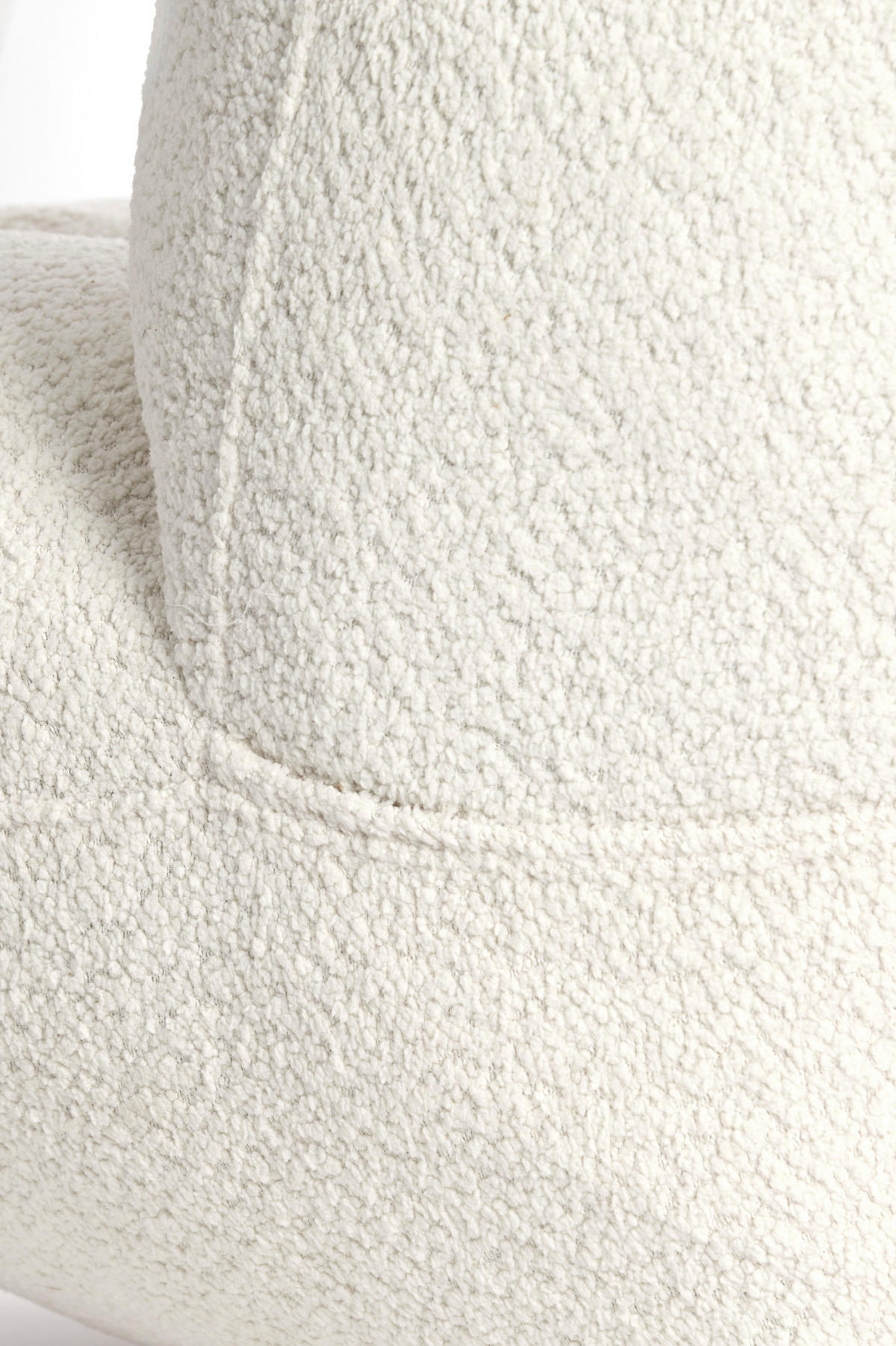 SESSEL Gumaca Weiß Ø90/72 cm - Weiß, Textil (77/72/90cm) - Light & Living