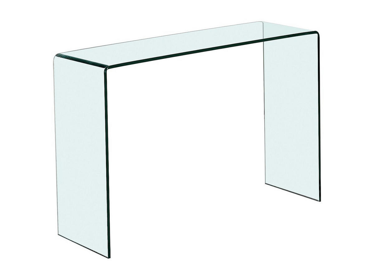 KONSOLENTISCH - 110 cm x 35 cm - Glas - Transparent - ALONZO - Transparent, Glas (35/110/75cm) - Vente-Unique