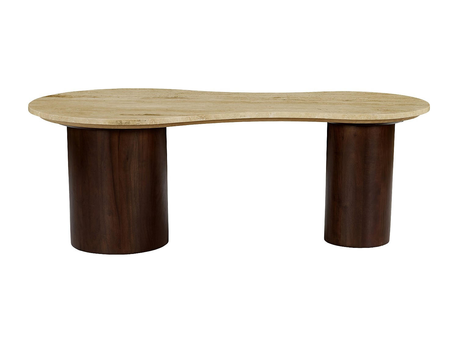 COUCHTISCH - 121 cm x 60.5 cm - Stein - Beige SURILA - Beige, Stein (60.5/121/43cm) - Vente-Unique