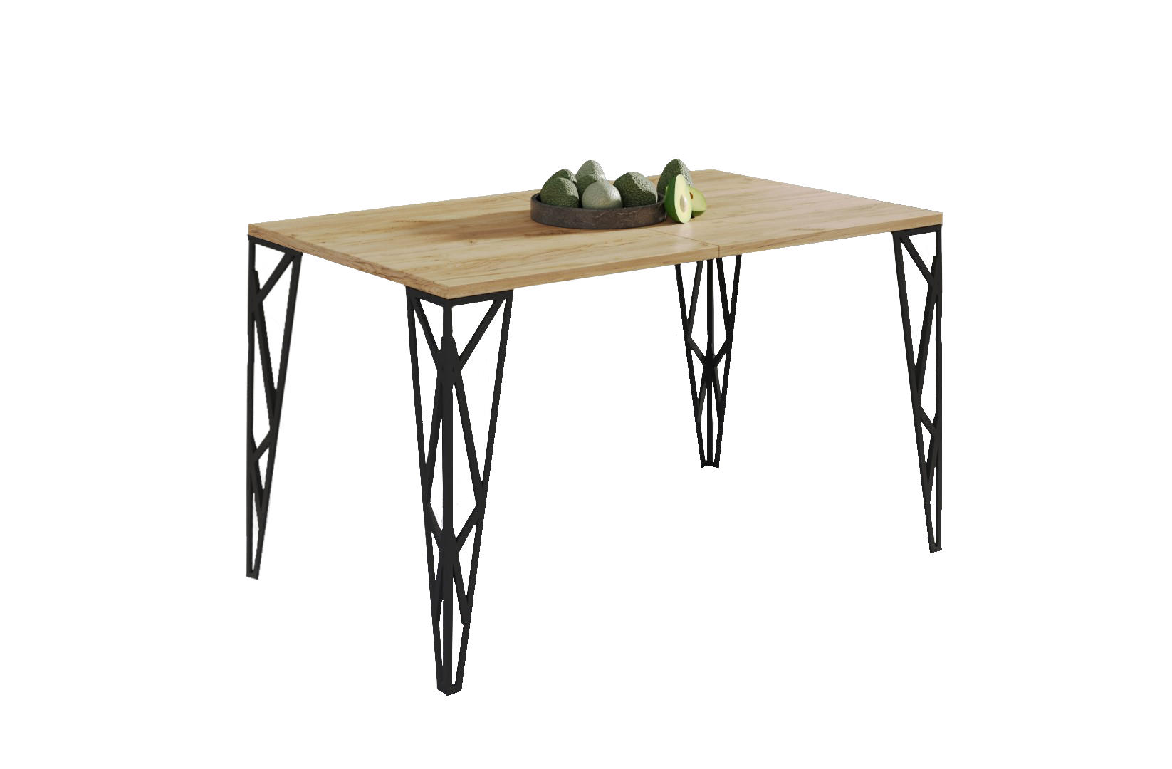 Endo-Moebel Esstisch Eiche Bianco 80x76x130 cm