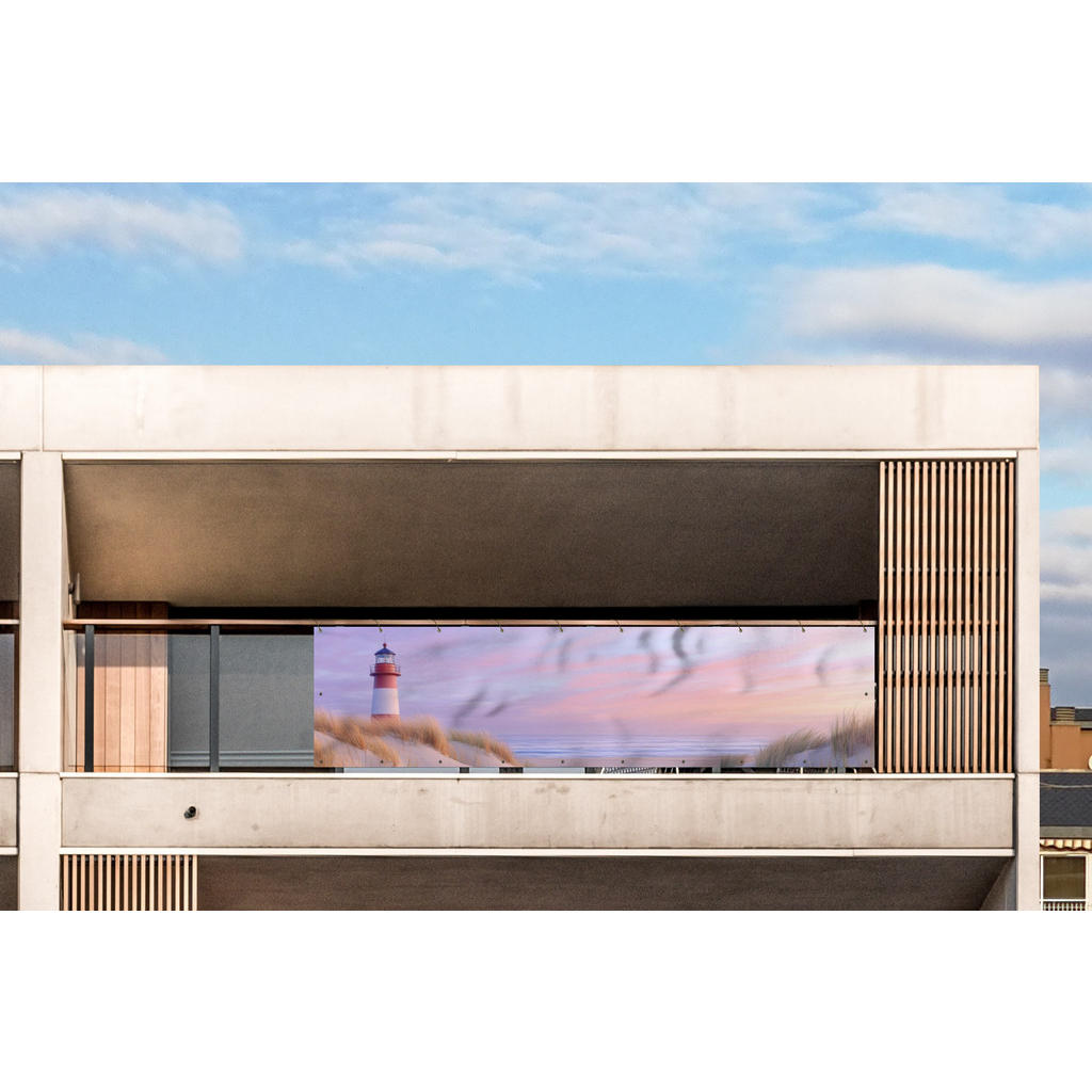 Thumbnail - MuchoWow Balkon-Sichtschutz, Hellrosa, Kunststoff, Rechteckig, 300x80 cm, Sonnen- & Sichtschutz, Sichtschutz Garten, Bal...