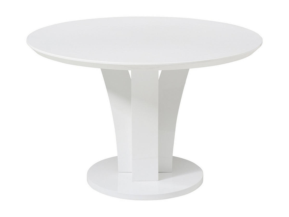 ESSTISCH rund - 4 Personen - MDF - Weiß lackiert - VIALETA - Weiß, Holz (120/120/75cm) - Vente-Unique