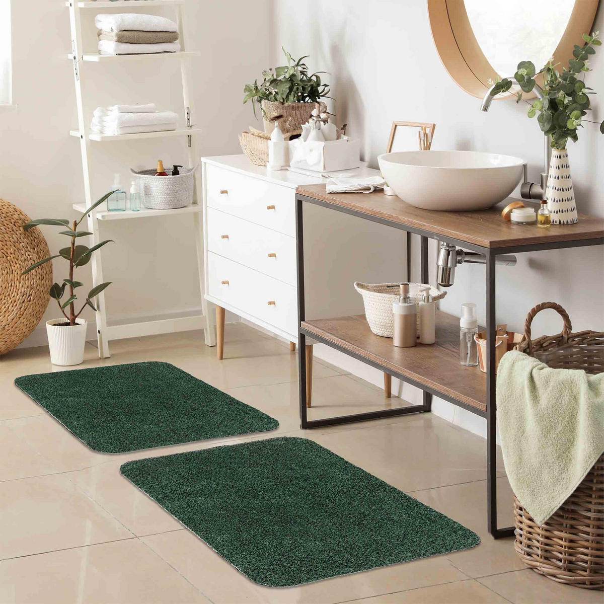 FUSSMATTE WASCHBAR ENTRA - Grün, Textil (90/150cm) - Astra