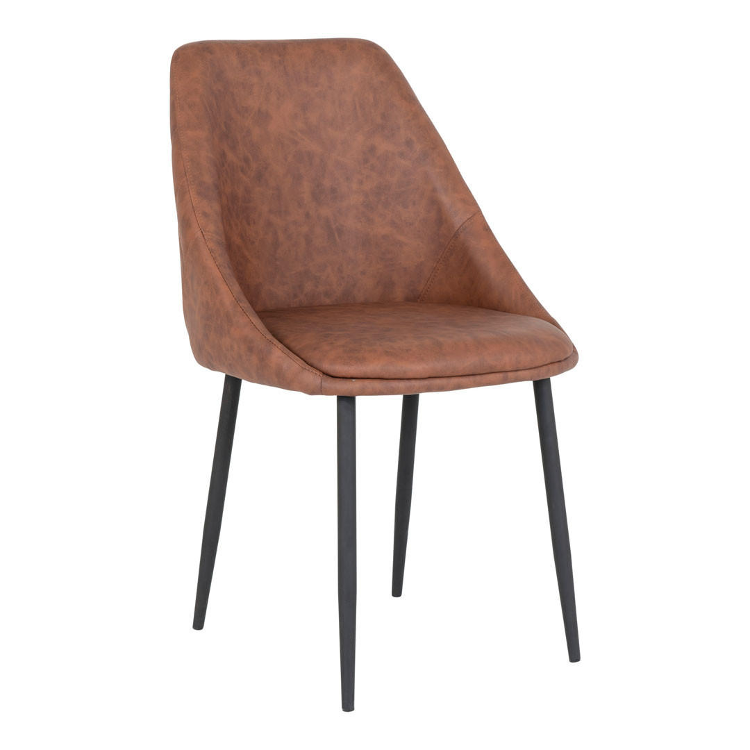 STUHL 2er-Set braun, schwarz - Braun, Holzwerkstoff (50/87/50cm) - ebuy24
