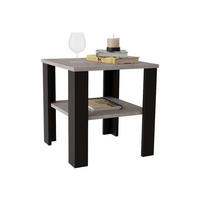 COUCHTISCH Lara53 53/47/53 - Schwarz/Grau, Holzwerkstoff (53/53/47cm) - RAUMHIRSCH FURNITURE