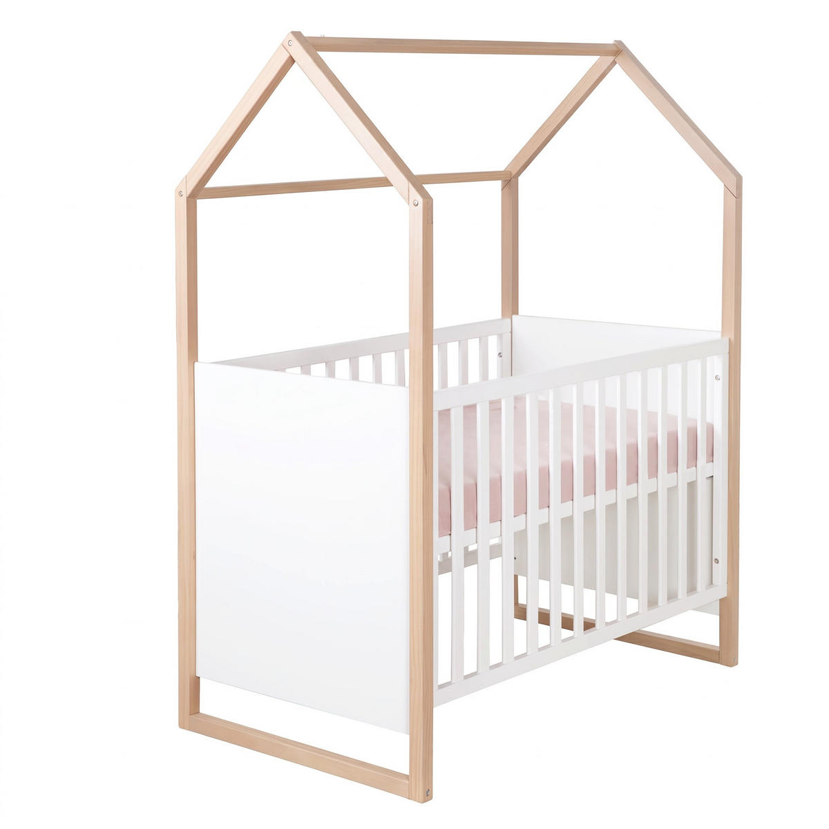 BABYMÖBEL-SET Noah 2-teilig - 60 x 120 cm Bett - Eichefarben/Naturfarben, Holz/Holzwerkstoff (127/153/67.5cm) - Roba