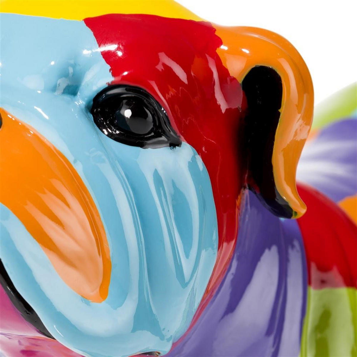 STATUE DOGGE, Deko Figur, Hund Figur, Skulptur, Bunte Figur, Tierfigur, Deko Hund, Wohn Deko, Garten Deko, Geschenk Idee, Modern, Kunst Figur - Multicolor, Naturmaterialien (25/20/10cm) - COCOMaison