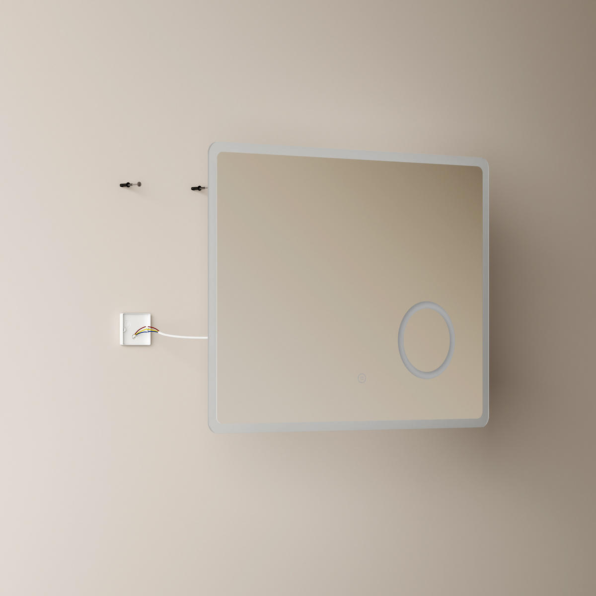 OGLINDA de baie cu LED-uri 80/60 cm - transparent, sticlă (80/60/3.5cm) - EMKE