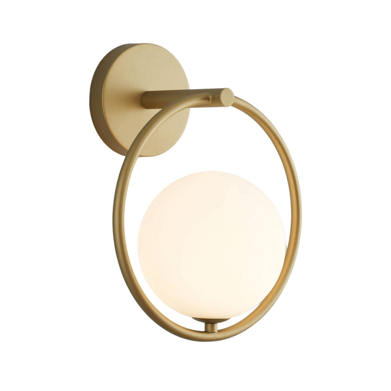 WANDLEUCHTE Steya, Weiß und Gold, 30cm - Goldfarben, Glas (25/30/20cm) - KOSILUM