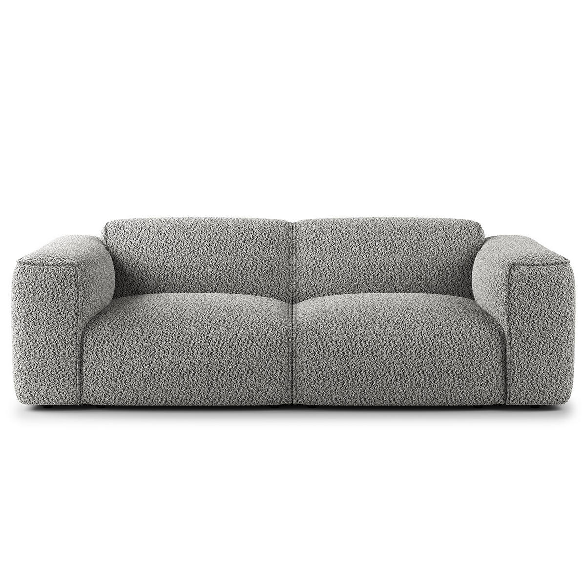 2-SITZER SOFA - Schwarz/Grau, Kunststoff/Textil (220/71/102cm) - home24