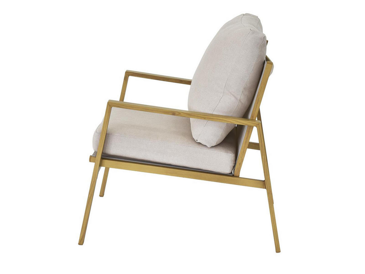 LOUNGE-SET Palamos Holzoptik 4-teilig mit Sofa, 2 Sesseln und Couchtisch - Braun, Kunststoff - bellavista - Home & Garden