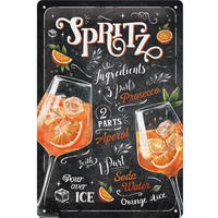 BLECHSCHILD 20/30 cm Aperol Spritz - Multicolor, Metall (20/30/0.2cm) - Nostalgic-Art