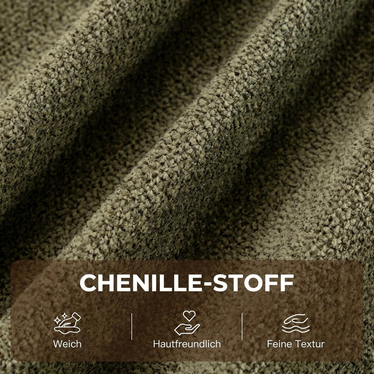 SCHLAFSOFA Polyester Grün - Grün, Textil (181/58/208cm) - HOMCOM