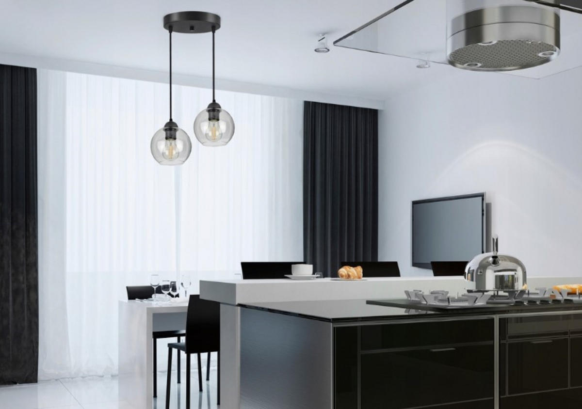 PENDELLEUCHTE HAGEN - Transparent, Glas/Metall (35/35/70cm) - kiki design