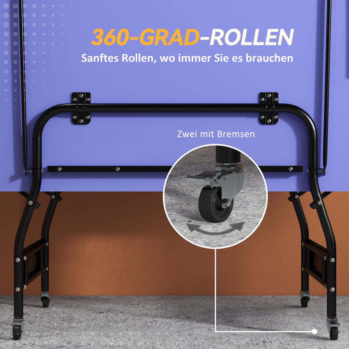 TISCHTENNISPLATTE MDF Stahl Blau - Blau, Holzwerkstoff (274/152.5/76cm) - SPORTNOW