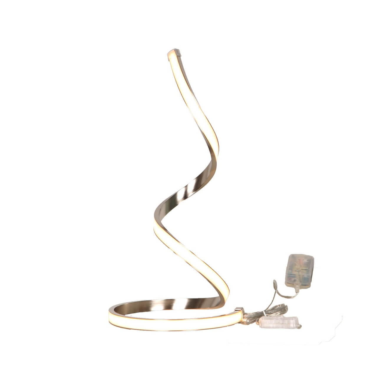 LAMPE Jara, Silber/Chrom, 42cm - Chromfarben, Metall (42/22/42cm) - KOSILUM