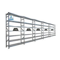 FACHBODENREGAL Proximo 250x750x40cm 7 Ebenen Beidseitig nutzbar Verzinkt - Silberfarben, Metall (750/250/40cm) - PROREGAL