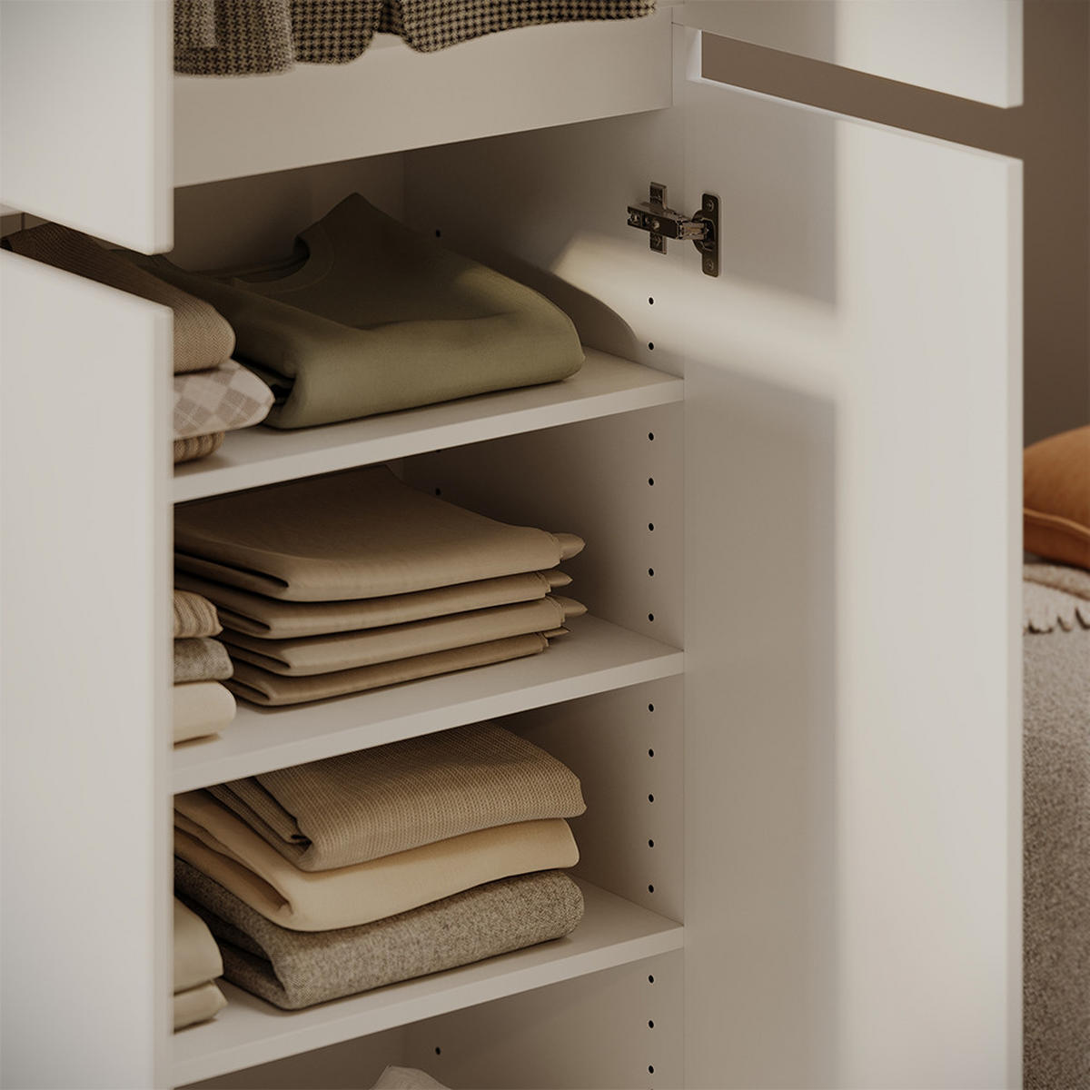 EINLEGEBODEN Claus Weiß 2er Set - Weiß, Holzwerkstoff (70.7/1.6/36.3cm) - Vicco