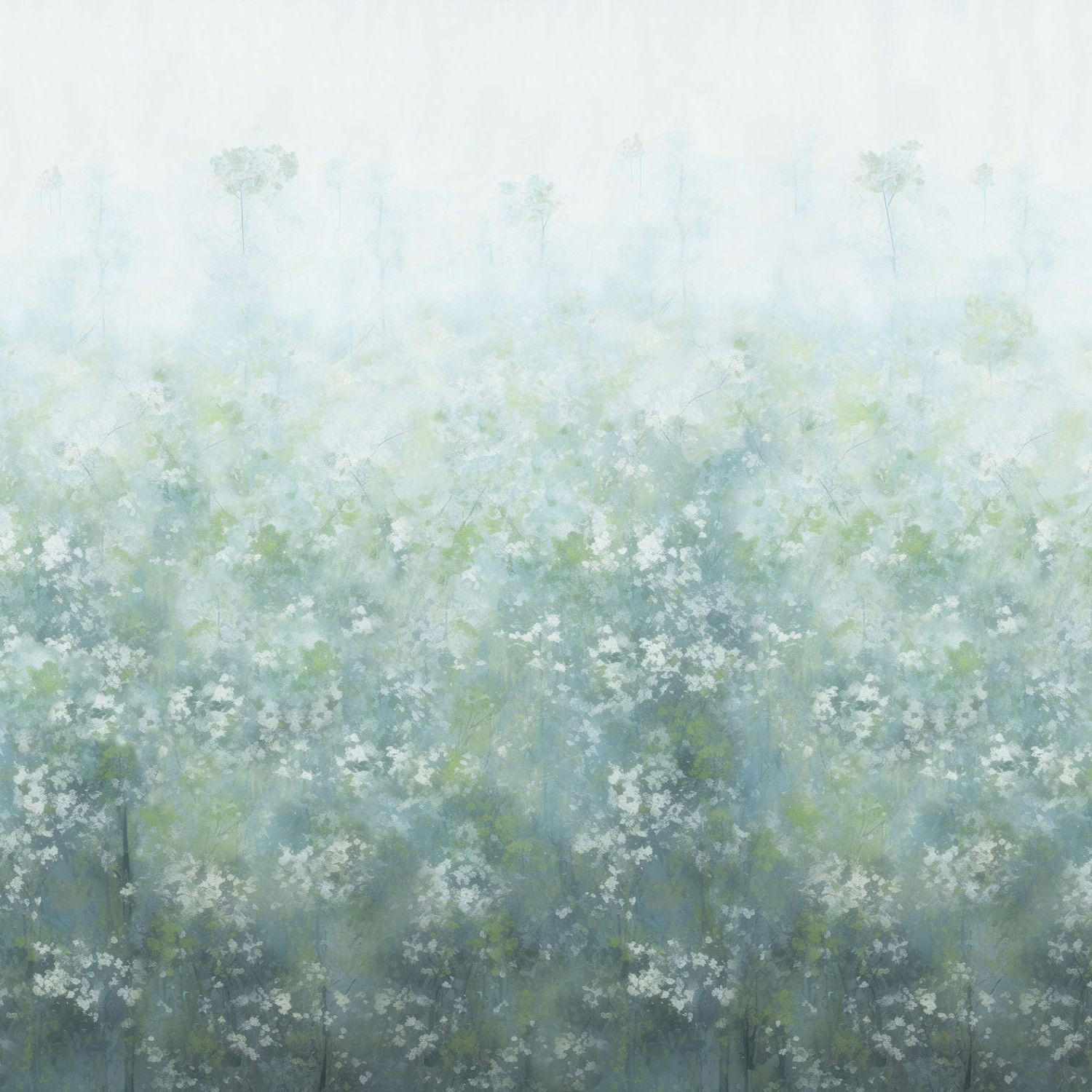 FOTOTAPETE Blumen 318 x 280 cm - Grün, Papier (318/280cm) - Sanders & Sanders
