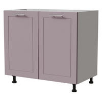 UNTERSCHRANK Bari D11/90 Weiß / RAL 4009 pastellviolett 90 / 50 / 82cm - Violett/Weiß, Holz/Holzwerkstoff (90/82/50cm) - Feldmann-Wohnen