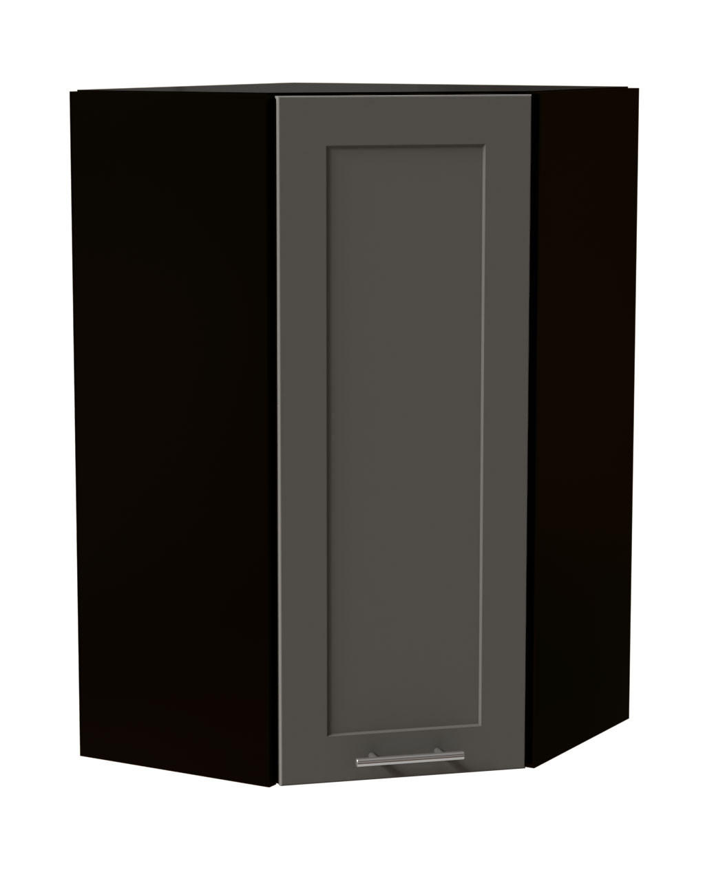 HÄNGESCHRANK Oslo W4/10/60 Schwarz / Dust Grey Matt 60 / 60 / 96cm - Schwarz/Grau, Holz/Holzwerkstoff (60/96/60cm) - Feldmann-Wohnen