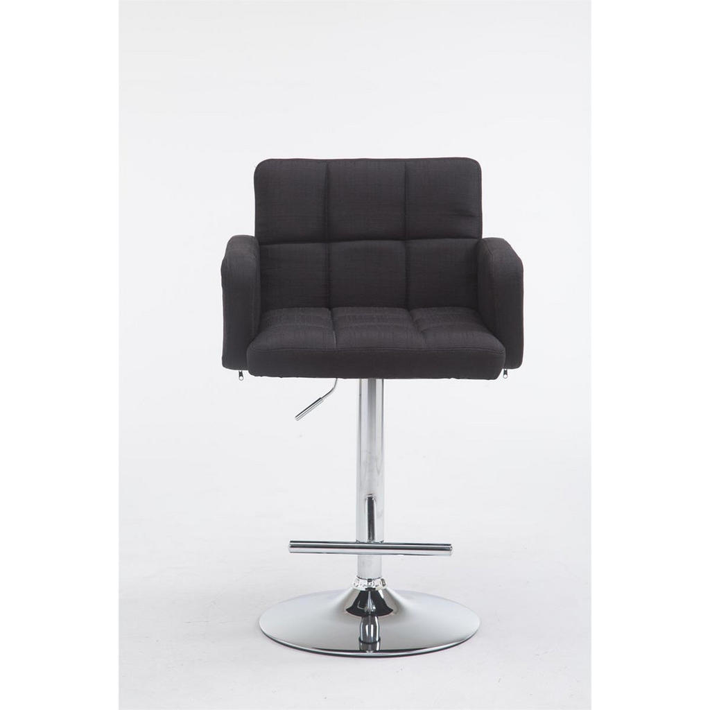 Thumbnail - TPFLiving Barhocker, Schwarz, Textil, Rundrohr, 60x100x56 cm, Esszimmer, Barmöbel, Barhocker