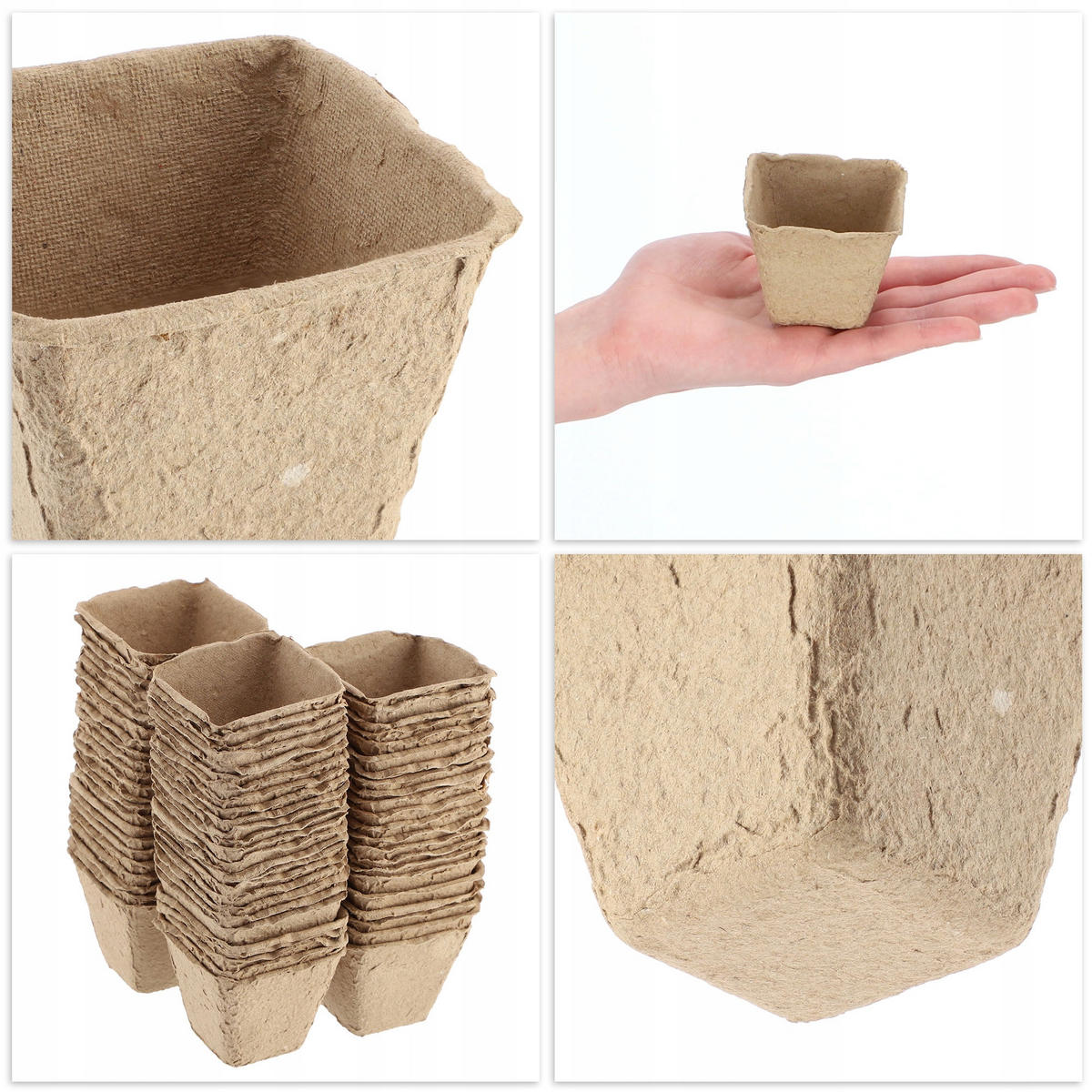 TORFTÖPFE 6 x 5 cm, 72 Stk. - Naturfarben, Naturmaterialien - KADAX