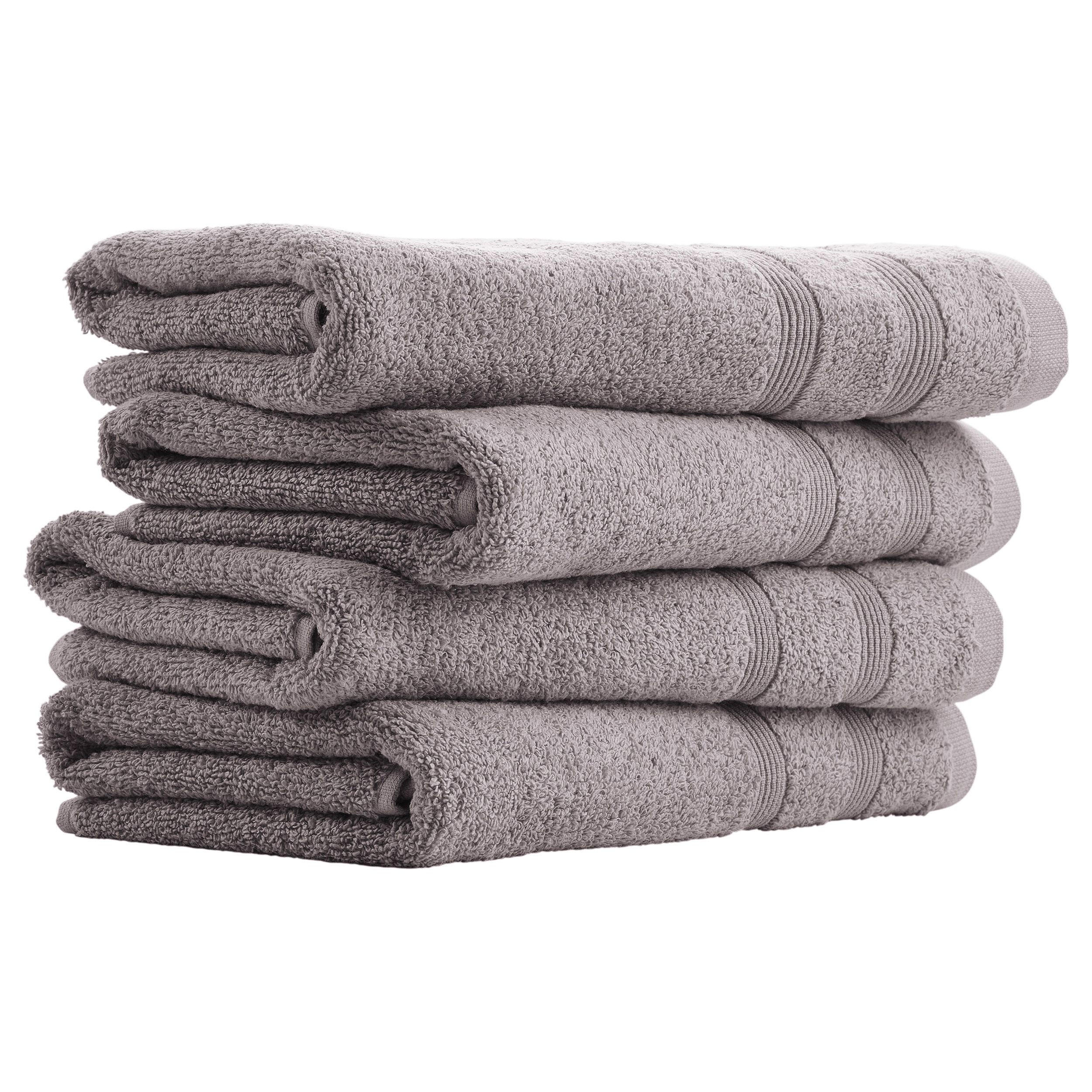 HANDTUCHSET Brooklyn - 4-teilig - 50x100cm - Hellgrau - Hellgrau, Textil (50/100cm) - Uncover by Schiesser