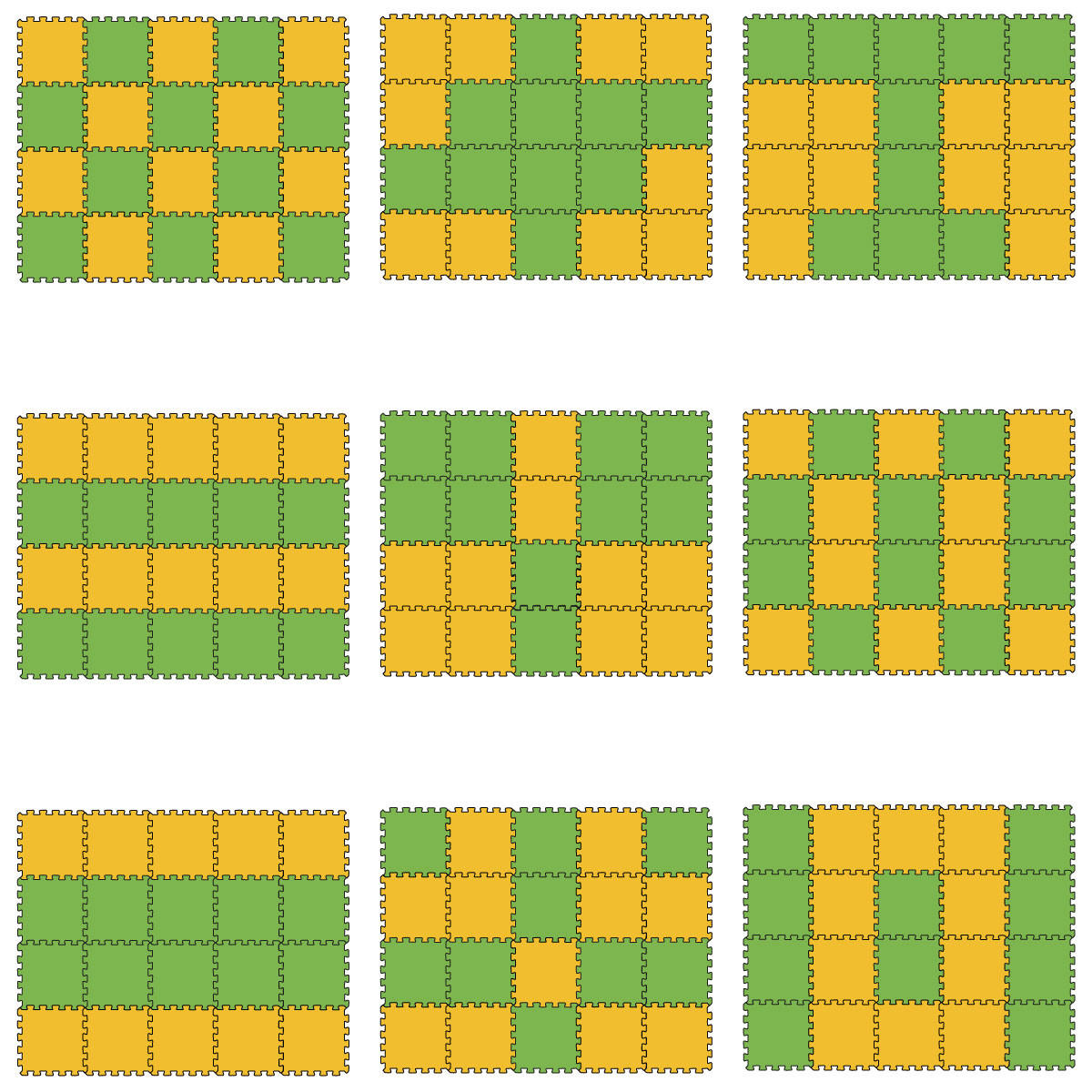 SPIELMATTE ab Null - 180/90/1 cm Puzzlematte Grün - Multicolor, Kunststoff (30/30cm) - Littletom