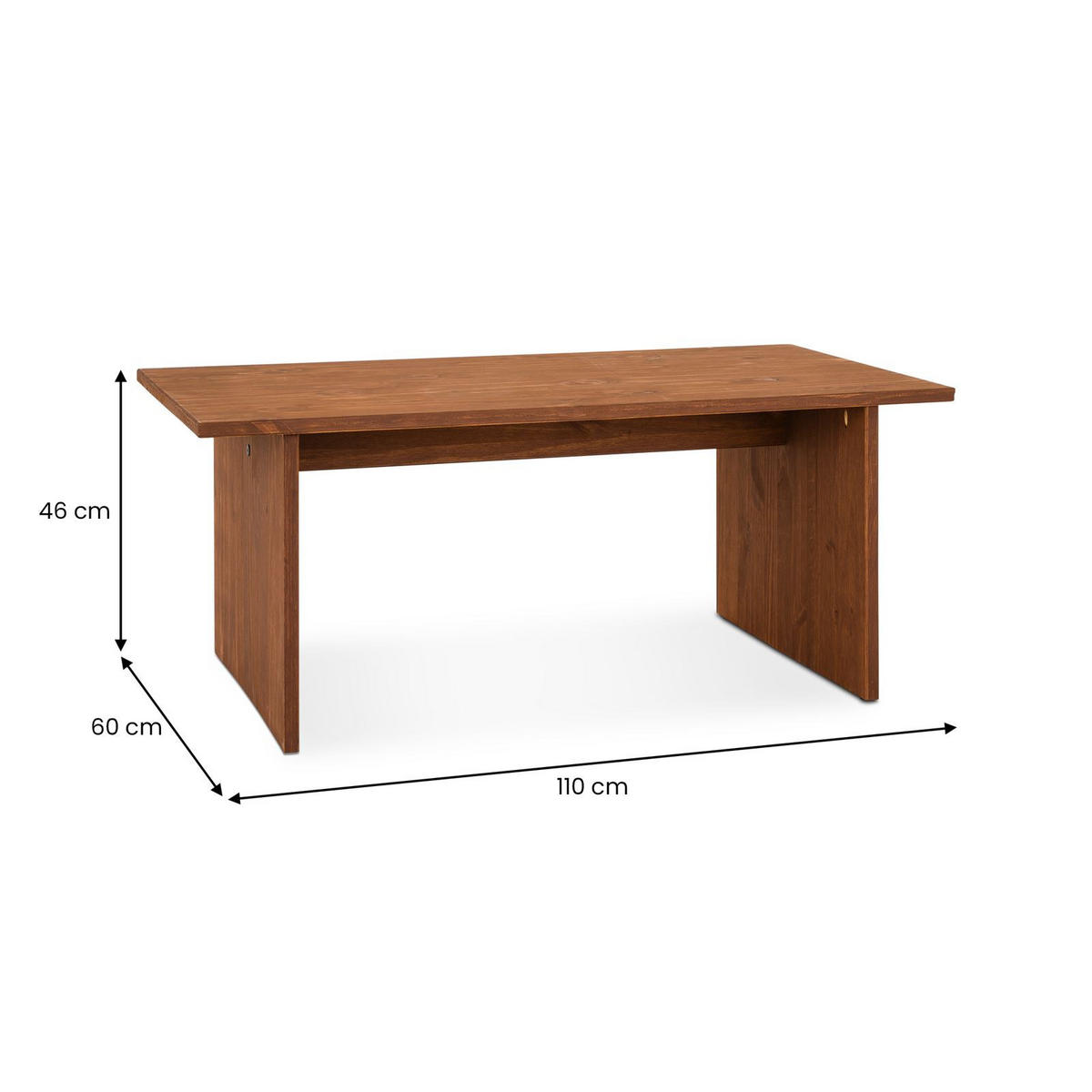 COUCHTISCH SALTO - Dunkelbraun, Holz (60/110/45cm) - IDIMEX