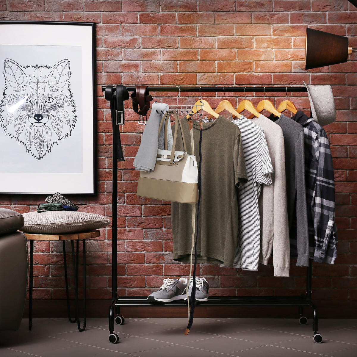 DRŽIAK opasku - strieborná, kov/plast (35/15/4cm) - Relaxdays