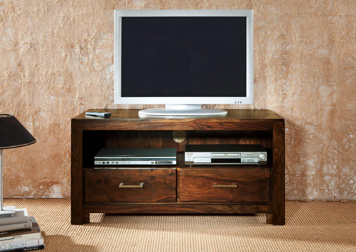TV-BOARD Sheesham 110x50x55 braun lackiert METRO LIFE #102 - Braun, Holz (110/55/50cm) - Massivmoebel24