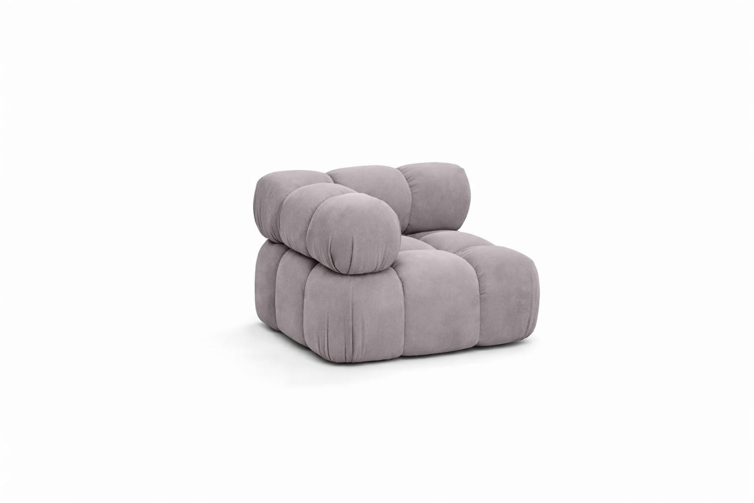 ECKMODUL, Für Modulares System, Stoff Salvador, Grau, Selia - Grau, Holz (95/70/95cm) - Kaiser Möbel