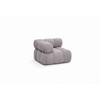 ECKMODUL, Für Modulares System, Stoff Salvador, Grau, Selia - Grau, Holz (95/70/95cm) - Kaiser Möbel