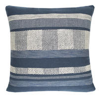 DEKOKISSEN nachtblauer Textur 50x50 - Braun, Textil (50/50/12cm) - Malagoon