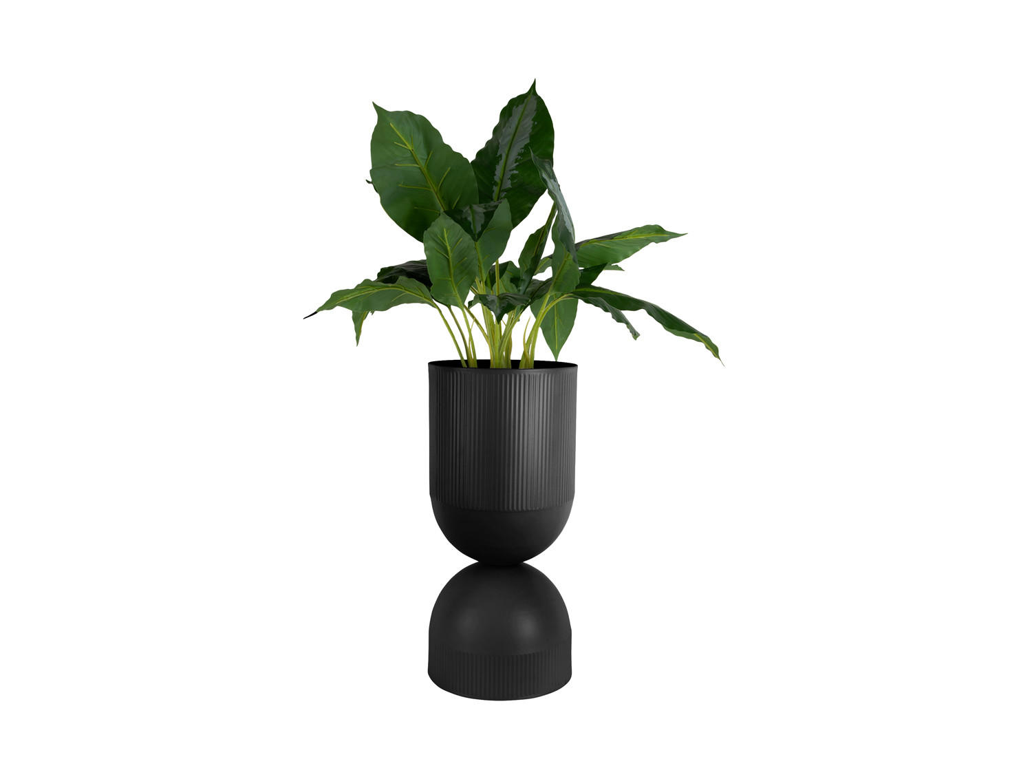 BLUMENTOPF Tonar XL Schwarz Ø25.5/55 cm - Schwarz, Metall (55cm) - Present Time
