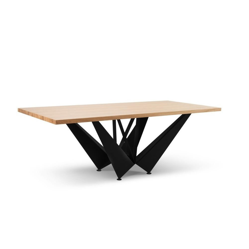 ESSTISCH BASSO 260 x 100 x 76 cm - Eichefarben/Schwarz, Holz (260/100/76cm) - MASSENO