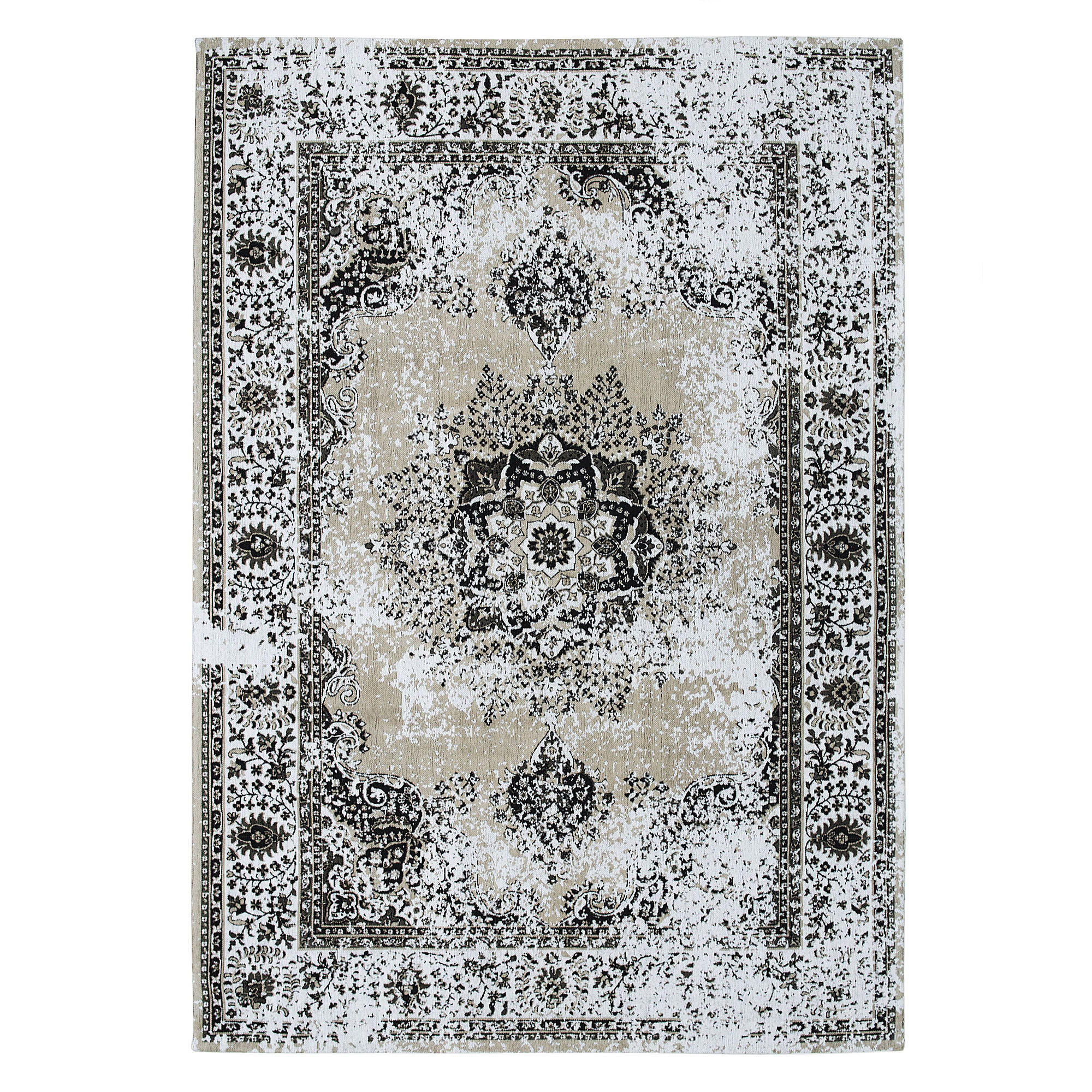 KURZFLOR-TEPPICH Almus 200/140 cm - Beige, Textil (140/200cm) - Beliani
