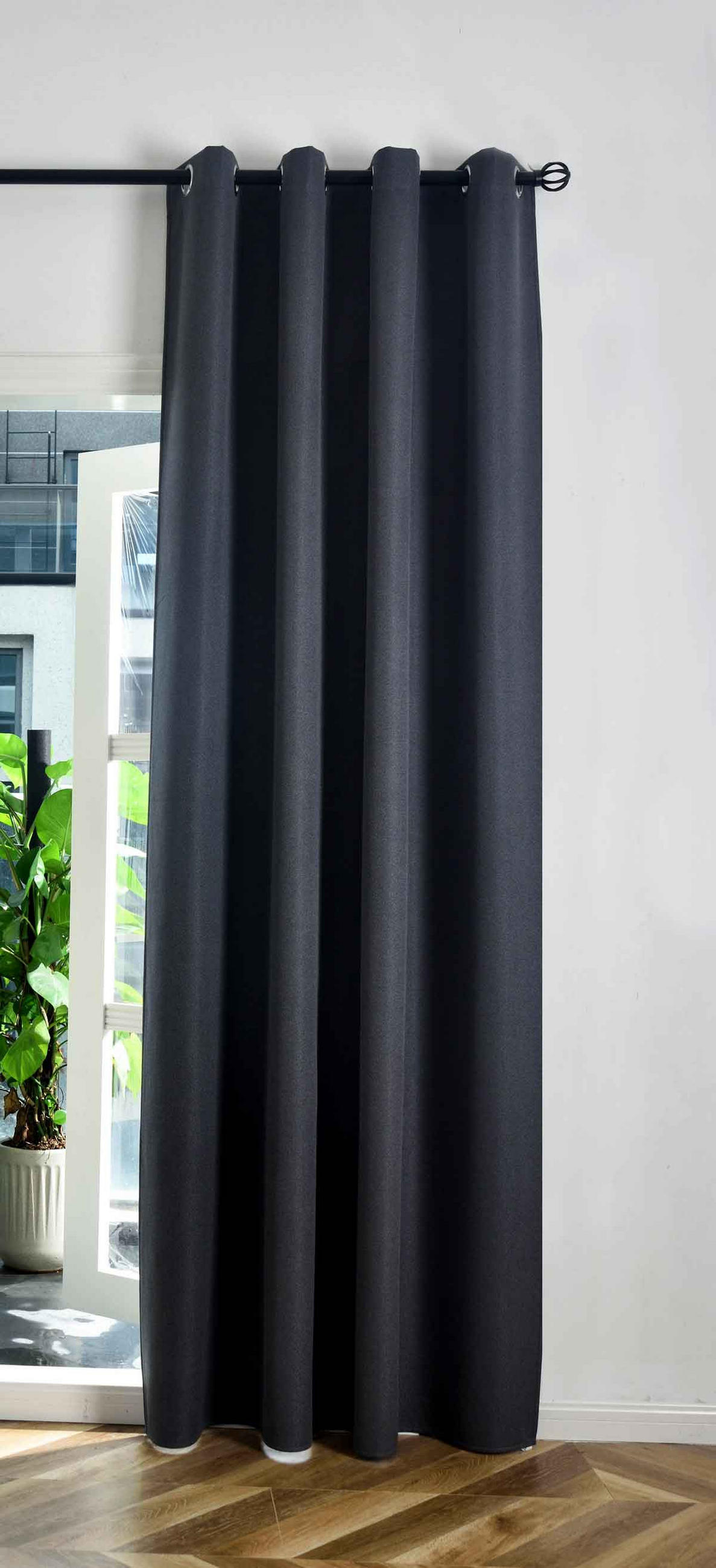 VORHANG MÜNCHEN DARK HxB 225x145 cm Dunkelgrau - Dunkelgrau, Textil (145/225/225cm) - Gardinenbox
