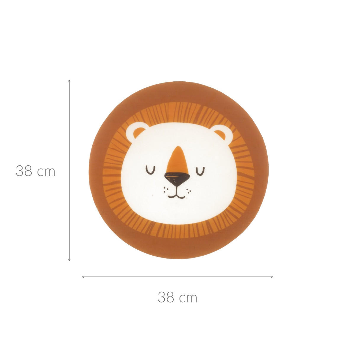TISCHUNTERLAGE Lion Ø 38 cm - Multicolor, Kunststoff (38cm)